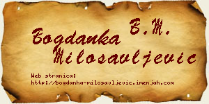 Bogdanka Milosavljević vizit kartica